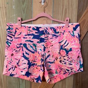 Lilly Pulitzer Pink and Blue Floral Women's Shorts